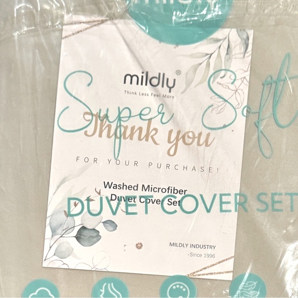 MILDLY Super Soft Duvet Cover - 3 piece full size - Picture 2 of 6